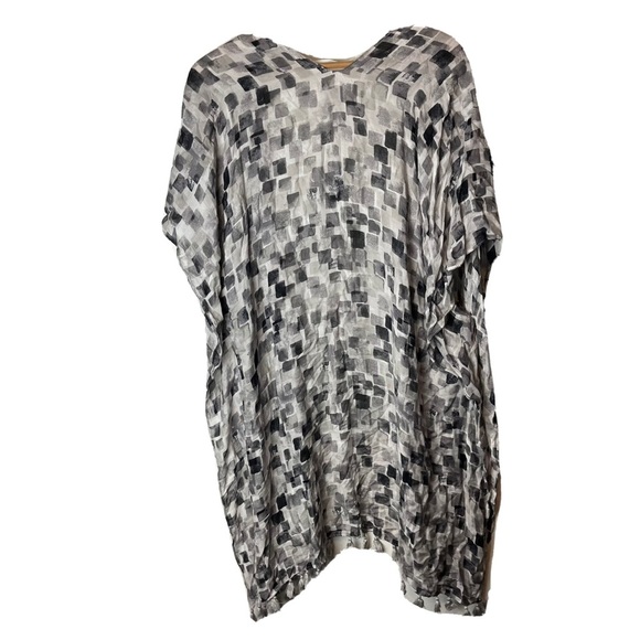 NORDSTROM Sunglow Dot Print Cover-Up Kimono One Size Gray New NWT Mosaic Print - Picture 2 of 5